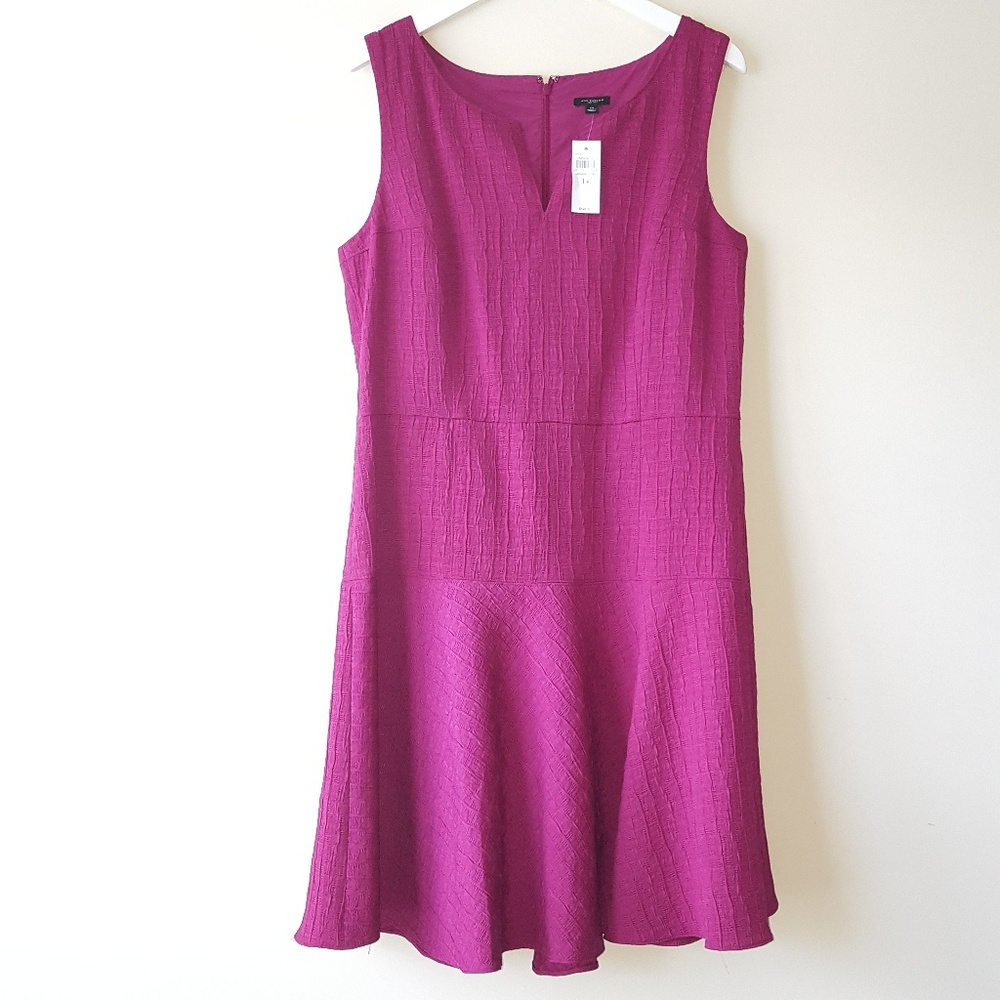 Ann Taylor | Textured Flounce Bottom Dress